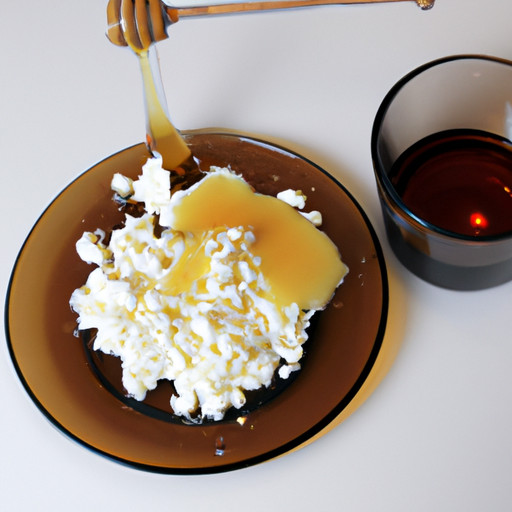 Delicious dish of Cottage cheese and honey 91640